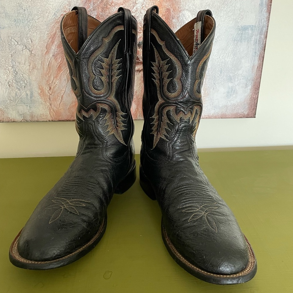 Mens Tony Lama smooth ostrich size 12 B